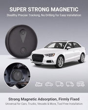GPS Tracker for Vehicles, Real-Time Undetectable GPS Tracker for Car - No Monthly Fee & SIM Card for Hidden Magnetic GPS Locator for Android and iPhone, Ultra-Slim, IP68 Waterproof, Safe & Durable