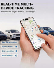 GPS Tracker for Vehicles, Real-Time Undetectable GPS Tracker for Car - No Monthly Fee & SIM Card for Hidden Magnetic GPS Locator for Android and iPhone, Ultra-Slim, IP68 Waterproof, Safe & Durable