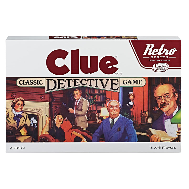 Hasbro Gaming Retro Series Clue 1986 Edition Board Game, Classic Mystery Game for Kids, Family Board Games for 3-6 Players, Ages 8+ (Amazon Exclusive)