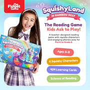The Fidget Game SquishyLand in Rainbow Reef Board Game, Pre-K to 2nd Grade | Educational & Phonics Kindergarten Learning Activities, Mochi Squishy Toys Set, 2-6 Players
