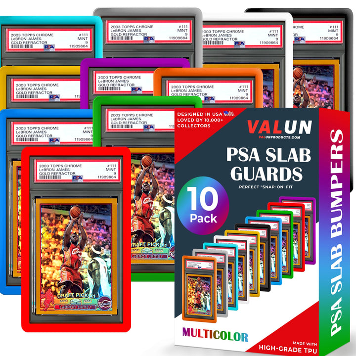 10 Pack Slab Guards Fits PSA Slabs - PSA Slab Guard Hard TPU PSA Slab Protector for Graded Cards – PSA Slab Bumper Guard for Graded slabs – Slab Protector for PSA Cards