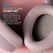JLab JBuds Lux ANC Wireless Over-Ear Headphones, Mauve