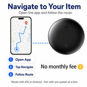 RGIMF GPS Tracker for Vehicles No Subscription, iOS & Android Dual System | Precise Location Car Tracker Tag, IP66 Bluetooth Tracker Device for Key, Luggage, Wallet, Kid and Pet (2-Pack)