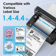KNAON Shipping Thermal Label Printer, 4x6 Portable Label Printer, Black | Bluetooth Label Printer, Portable for Home Office & Small Business, Works with iPhone, Android, PC, Perfect for Etsy, USPS