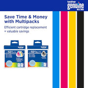 Brother Genuine LC5014PK 4-Pack (1 Each of) Standard Yield Black, Cyan, Magenta, and Yellow Ink Cartridges