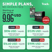 Tracki Universal GPS Tracker for Vehicles, Real Time Tracking | 4G LTE, Unlimited Distance, Smart Alerts, Super Small, Subscription Required, Cancel Anytime