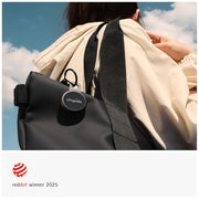 Chipolo Loop - Rechargeable Bluetooth Tracker for Key and Item Locator | Compatible with Apple or Google, Call Your Phone & Out of Range Alerts for Android (Charcoal)