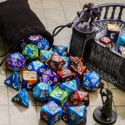 CiaraQ Polyhedral Dice Set - DND Role Playing Dice | Acrylic RPG Dice for Dungeons and Dragons MTG Table Games, Multi-color, 35pcs