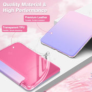 Fintie Clear Case for 7" Kindle Paperwhite 12th Gen 2024 & Kindle Colorsoft | Soft Light TPU Cover, Transparent Back, Scratch-Proof, Auto Wake/Sleep, for Paperwhite 2024 12th Generation, Fantasy Ombre