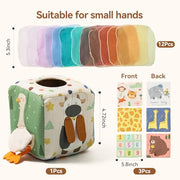 Youuys Baby Tissue Box Toy for Babies 6-12 Months, Montessori Sensory Toys for 1 Year Old Boy, Infant Toy with Crinkle Tissues & Fine Motor, for 6 9 12 18 Months Old Kids 1st Birthday