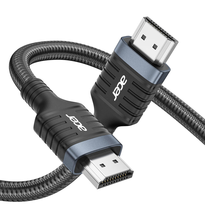 Acer HDMI 2.1 Cable 6.6FT (8K@60Hz,4K@120Hz) 48Gbps High-Speed Braided Cord | Certified HDMI Cable Supports HDR10+/HDCP 2.2 & ARC/eARC, Compatible with PS5, PS4, Xbox, Monitors, Laptops, Roku TV, HDTV