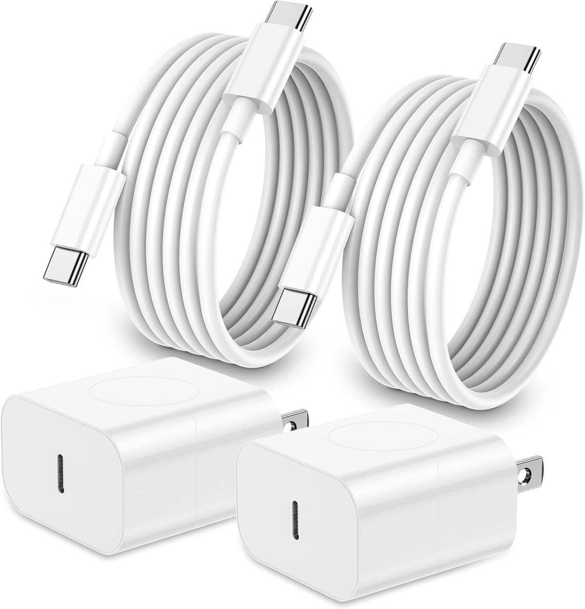 iPhone 18 17 16 15 Charger Fast Charging 2Pack Apple USB C Charger Block | Type C Chagrer Fast Charging with 6FT USBC to C Charger Cable for iPhone 18 17 16 15/Pro/Pro Max/iPad