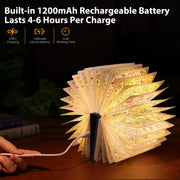 Ba suns Book Lamp Decor, Gift for Book Lovers, Rechargeable Book Light | Reading Light, Portable Paper Lamp with Touch Control, Decor for Home Library Bookshelf, Gift for Women Readers (Blue)