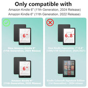 Kindle 6 Inch Case for 6" Kindle (11th Generation, 2024/2022),Vintage Brown | Lainergie Smart Lightweight Slim Durable High Quality PU Shell Cover with Stand, Hand Strap, Auto-Wake/Sleep