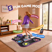 Dance Mat Toys with Bluetooth, Electronic Dance Pad for 3-12 Year Old Kids | Music Dance Mat with Bluetooth, Light-up 6-Button, 5 Game Modes, Birthday Toys Gifts for 3 4 5 6 7 8 9 10+ Year Old Girls