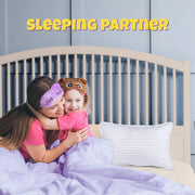 Utopia Bedding Toddler Pillow 2 Pack, Cotton Blend Shell 13x18 Inch, White | Soft and Breathable Small Satin Striped Kids Pillow, Baby Sleeping For Toddler, Bed and Travel, Age 2 and Above