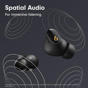 Beats Studio Buds + | True Wireless Noise Cancelling Earbuds, Enhanced Apple & Android Compatibility, Built-in Microphone, Sweat Resistant Bluetooth Headphones, Spatial Audio - Black/Gold