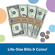 Learning Resources Pretend & Play Money | Kids Cash Register, Dollars, Pretend Classroom Play Sets for Kids, Toy Currency, Toy Dollar Bills