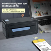 JADENS Bluetooth Thermal Shipping Label Printer, Wireless 4x6 Label Printer | Compatible with Android, iPhone, Windows & Mac, Widely Used for, Amazon, Shopify, Etsy, USPS(Blue)
