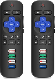 Gotellx 2 Pack Replacement Remote Controls for Roku TV | No Setup Required, for TCL/Hisense/Sharp/Philips/Onn/Element Roku TV (Not for Roku Stick,Box or Speaker)