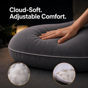 ALLOPERA U Shape Pregnancy Pillow - Full Body Maternity Pillow for Sleeping | Side Sleeper Support for Back, Belly, Hip & Leg, Pregnant Women, Removable & Washable Cover, Adjustable Fill, 57 Inch, Velvet