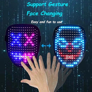 JDBMAOYE LED Light Up Mask with Gesture Sensing,Perfect Gifts for Teen Boys | Gift for Halloween Costume Mask Birthday Christmas Cosplay, Rechargeable, 50 Glowing Patterns, Cool Toys For Kids Adults