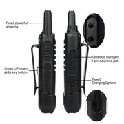 Retevis RT22 Compact & Lightweight FRS Walkie Talkies Long Range (4 Pack) | For Small Business, Camping, Hiking, Cruise, Safe Short Antenna, Comfortable to Carry, Loud & Clear Audio, USB-C