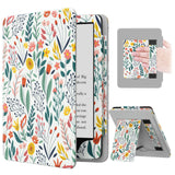 Moko Case for 7"/6.8" Kindle Paperwhite 12/11th Gen & Kindle Colorsoft for Signature Edition 2024, Slim PU Shell Cover with Auto-Wake/Sleep, Flowers