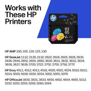 HP 63/65 Tri-Color Ink Cartridge (Replaces Both 63 & 65), Compatible with DeskJet 1100, 2100, 2600, 3600, Envy 4500, 5000, OfficeJet 3800, 4600, 5200 Series, B7RT2AN