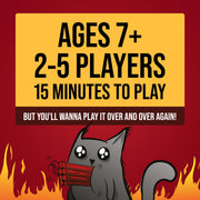 Exploding Kittens Original Edition, 2-5 Players, Ages 7+ Card Game | Draw cards, betray your friends, and try not to explode! Great for family game nights, parties, travel, quick 15-minute play.