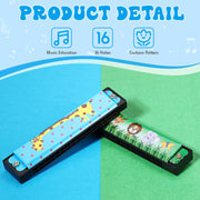 50 Pcs Harmonica for Kids 16 Holes Harmonicas Musical Instrument Toy