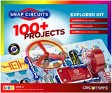 SNAP CIRCUITS Jr. SC-100 STEM Electronics Kit, 100+ Projects, Ages 8+ | Build 100+ STEM projects with 28 snap-together parts and a full-color project manual