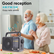 Portable AM/FM Transistor Radio with Loud Speaker, Battery or USB Powered | Compact Emergency Radio for Indoor, Outdoor, Travel & Storms (Model BJL-671)