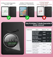 MoKo Case for 7" Kindle Paperwhite 12th Gen & Colorsoft 2024, Glitter Pink | Scratch-Proof, Sparkly Clear Back, Full Protection, Light Shell, Auto Wake/Sleep,for Kindle Paperwhite & Colorsoft 2024/2025