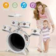 Kids Drum Set for Toddlers 1-3 - 5 Drum Musical Toys for Kids 3-5 Boy Girl | Toddler Musical Toy Drum Set Birthday Christmas Gift Kids Age 3-5 / 5 Drums w Stool Musical Instruments Toy for 3 4 Year Old