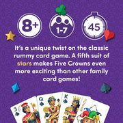 Five Crowns Collectible Tin – Card Game for Kids and Adults, Family Game Night, The Game isn’t Over Until the Kings Go Wild, 5 Suited Rummy Style Card Game, 1-7 Players, Ages 8+