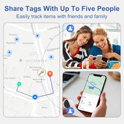Air Tracker Tag 2 Pack [Apple MFi Certified] with Find My(iOS Only) | Key Finder with No App Needed, IP65 Waterproof, 365-Day Standby, Wallets Keys Bags Luggage Locator Tracker Tag