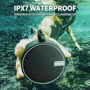INSMY C12 IP67 Waterproof Shower Bluetooth Speakers Portable Small Speaker | Speakers Bluetooth Wireless,Loud Clear Sound,Support TF Card,Suction Cup,for Outdoor Kayak Canoe Beach Gift (Black)