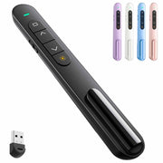 QUI Presentation Clicker with Volume Control, Wireless Presenter Remote | Plug & Play 2.4GHz USB Slide Advancer Compatible with Mac/Windows, Works with PowerPoint, Keynote, and Google Slides