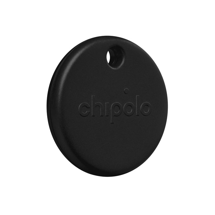 Chipolo POP Tracker Tag - Colorful, Compatible, Loud Bluetooth Tracker | With Call Your Phone & Out of Range Alert, Works with Apple Find My or Find Hub on Android (Black)