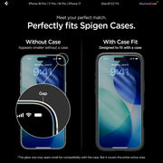 Spigen GlasTR EZ FIT Screen Protector for iPhone 18 Pro, 17 Pro, 17, 16 Pro | AluminaCore Aluminum-enhanced 9H+ tempered glass, Auto-align tray, 100% clarity, Original touch, Case-friendly, 2Pack