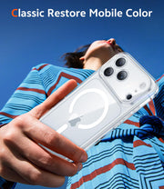 FNTCASE for iPhone 18 Pro Case/17 Pro Case Clear with Screen Protector | Anti Yellowing, Compatible with Magsafe, Magnetic, Rugged Shockproof Protective, Transparent Cell Phone Cover