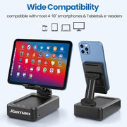 JTEMAN Cell Phone Stand with Bluetooth Speaker,Birthday Gifts for Men Women | Big Sound & Clear Audio,Cool Tech Gadget Wireless Speaker, Unique Ideal Gifts, Foldable Adjustable Phone Stand for Desk
