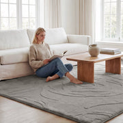Rose Garden Faux Fur Jacquard Plush Play Mat